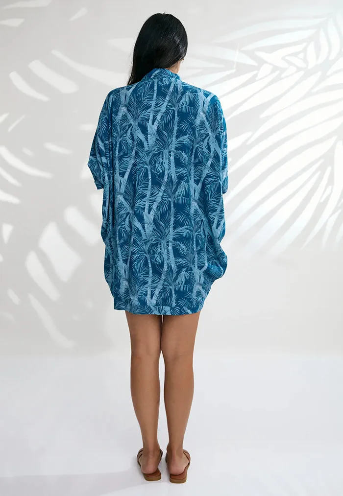 Indii Breeze Short Kimono - Lombok Blue