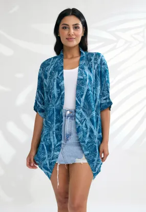 Indii Breeze Short Kimono - Lombok Blue