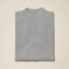 Inserch Cotton Blend Mock Neck Sweater Grey 4308-00033