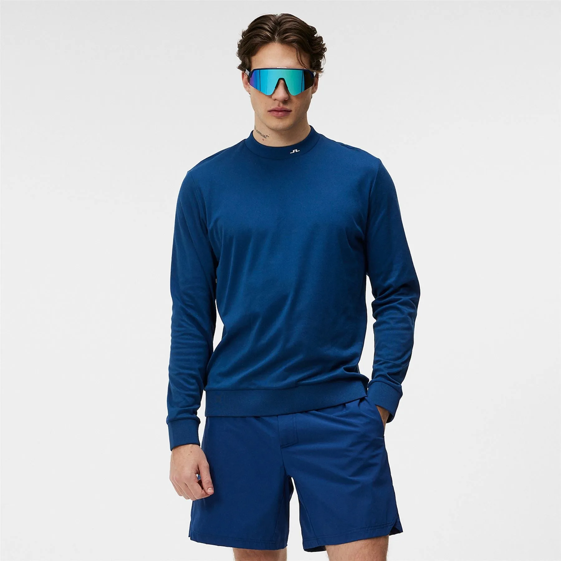 Jones Soft Cotton Crew Neck Sweater Estate Blue - SU24