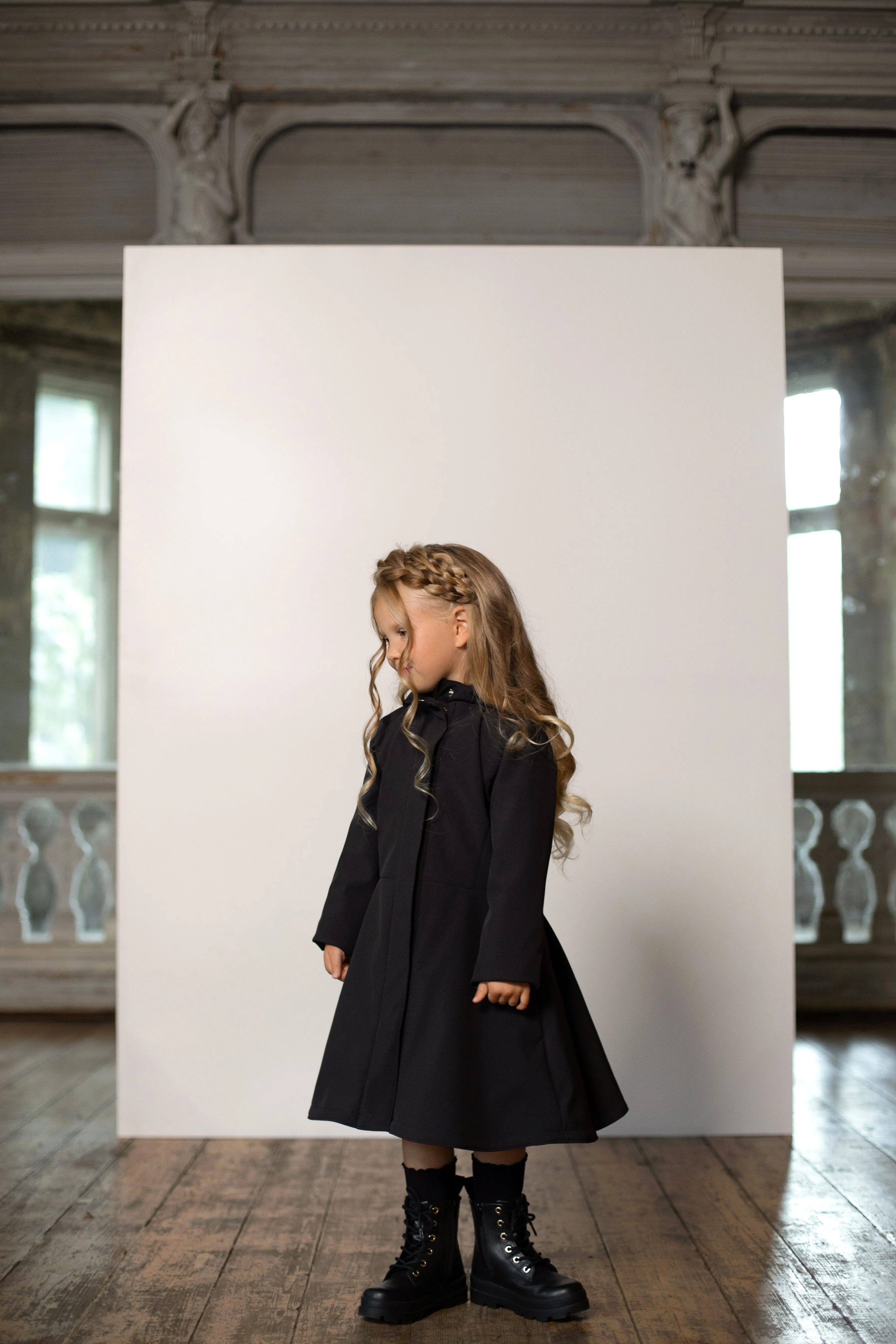 Kids' Midnight Black Raincoat