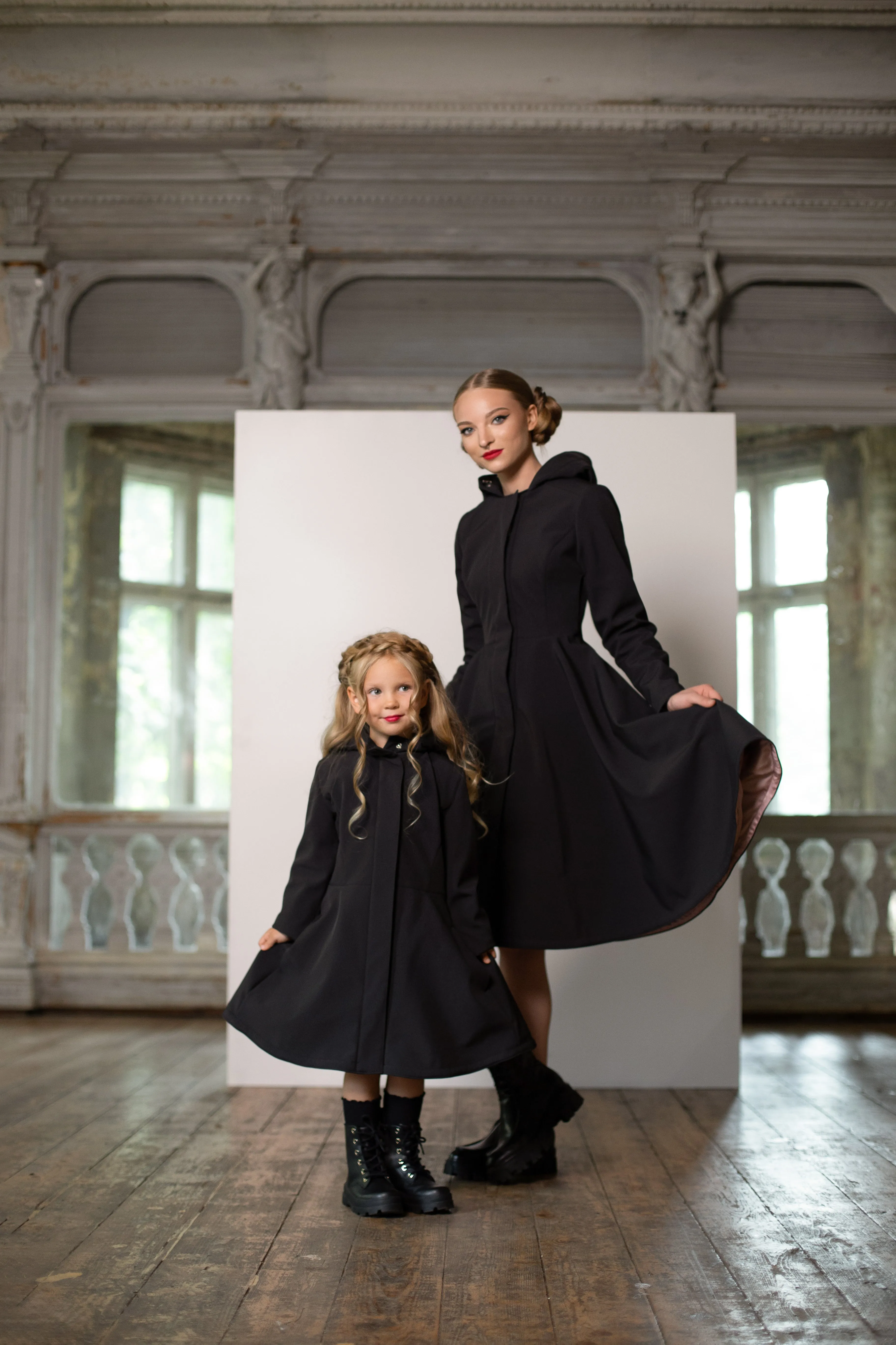 Kids' Midnight Black Raincoat