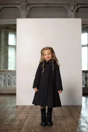 Kids' Midnight Black Raincoat