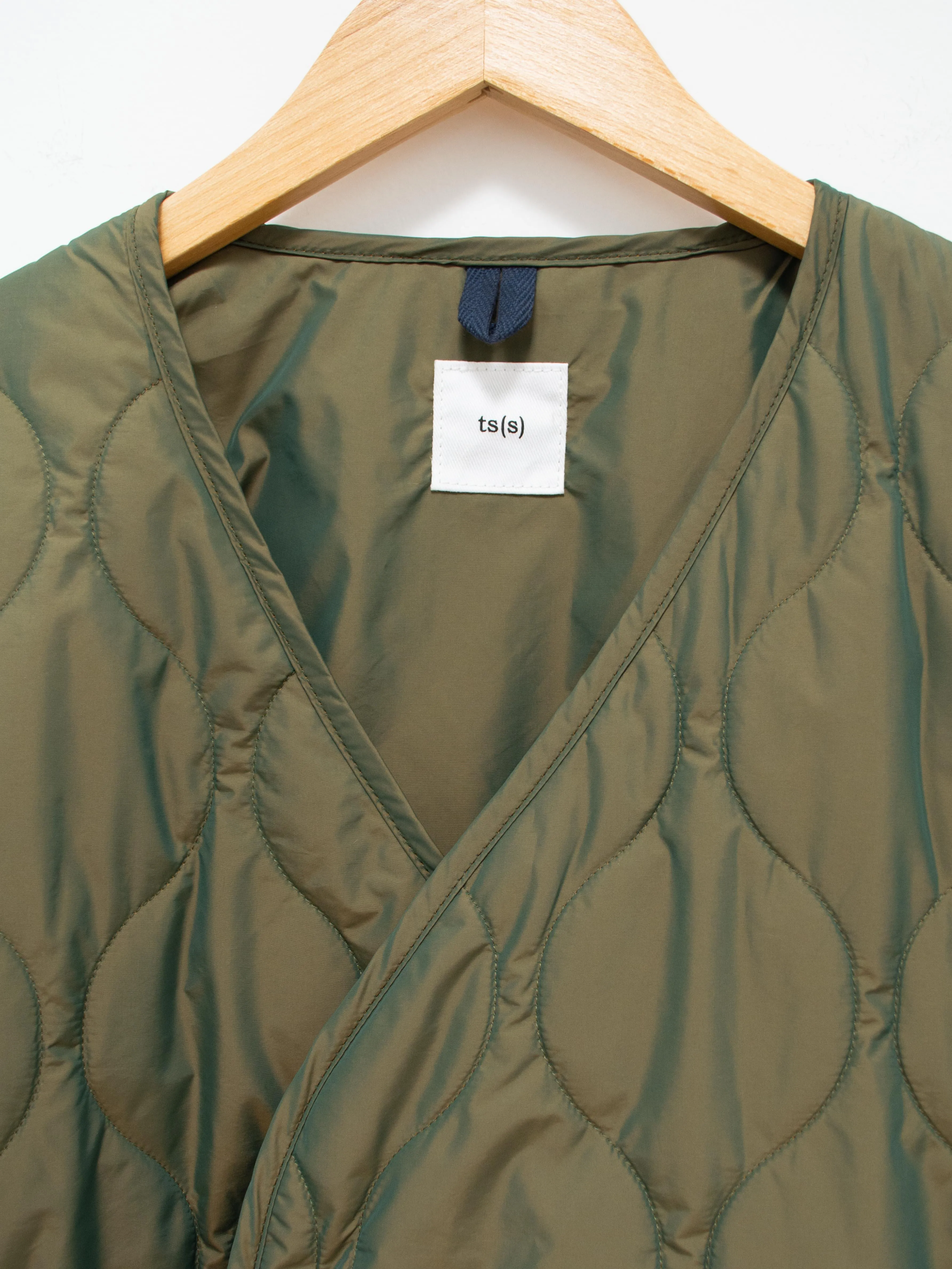 Lightweight Taffeta Quilted Liner Buckle Jacket - Olive