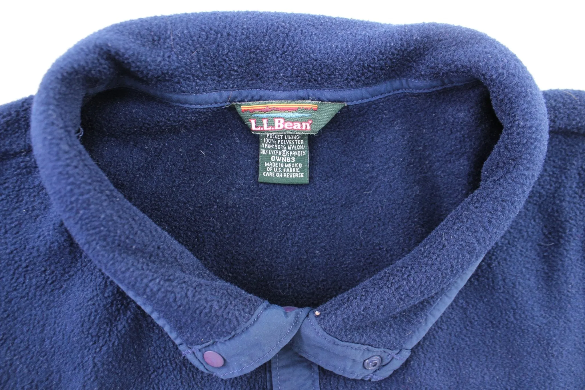 L.L. Bean Navy Blue Fleece Pullover Jacket