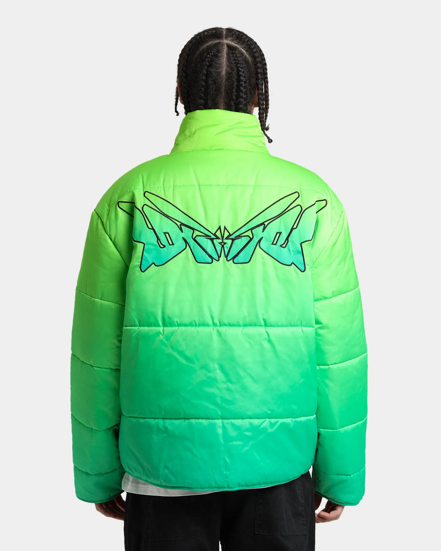 Loiter Cyber Gradient Puffer Jacket Neon Green