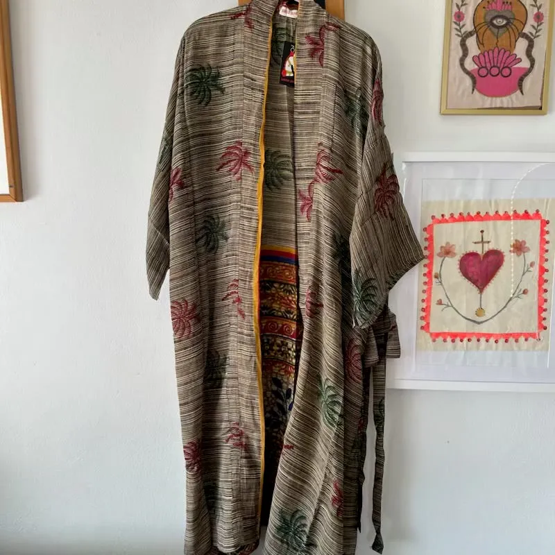 Long Silk Kimono – Fern