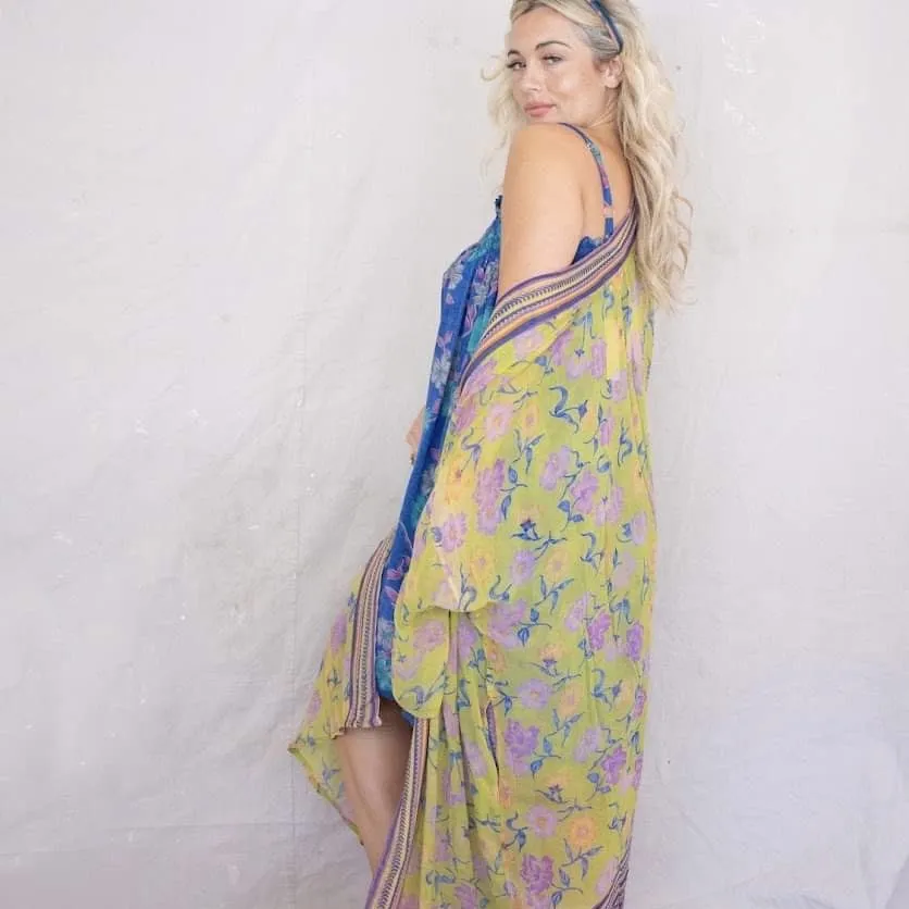 Long Silk Kimono – Lime