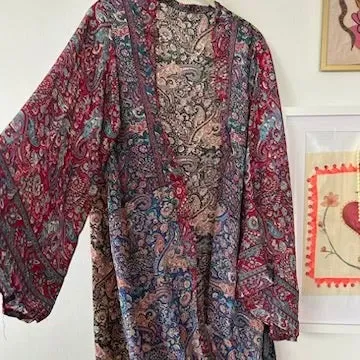 Long Silk Kimono – Rosy