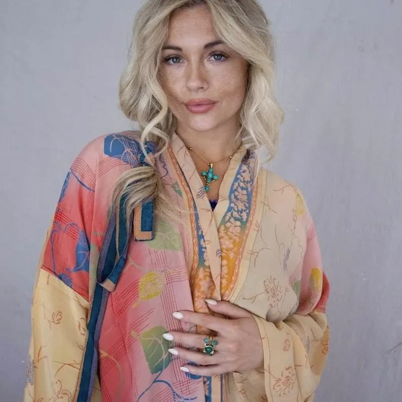 Long Silk Kimono – Tropicana