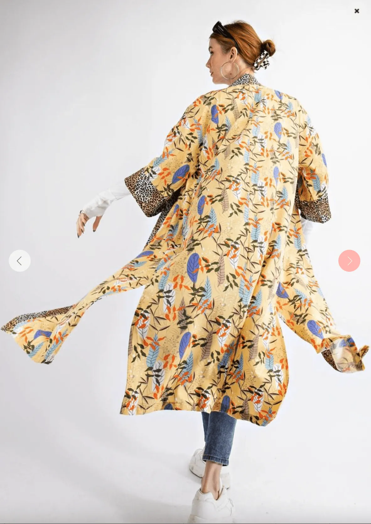 Long Sleeve Kimono Jacket with Pockets in Sahara