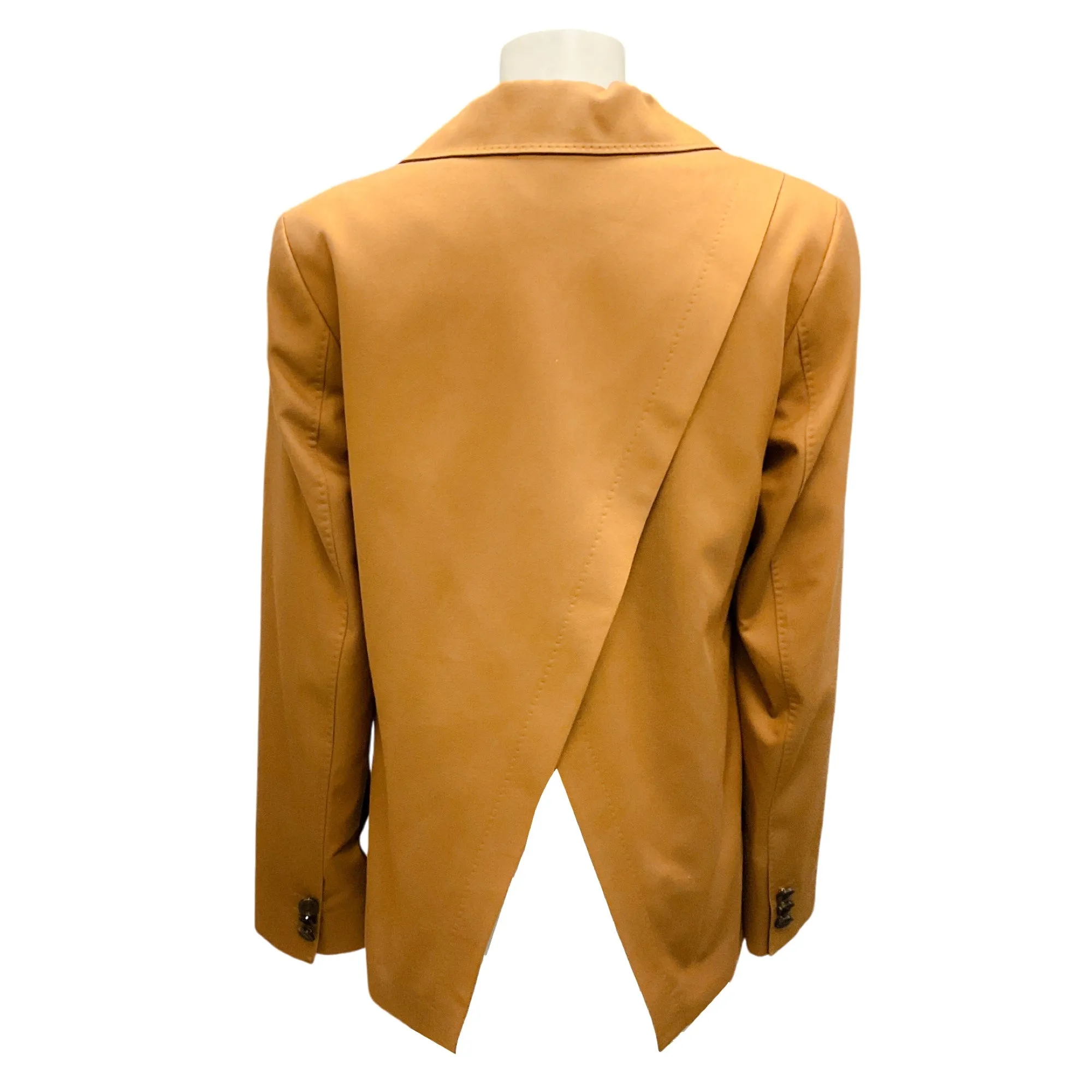 Malej Camel Two-Button Cotton Blazer