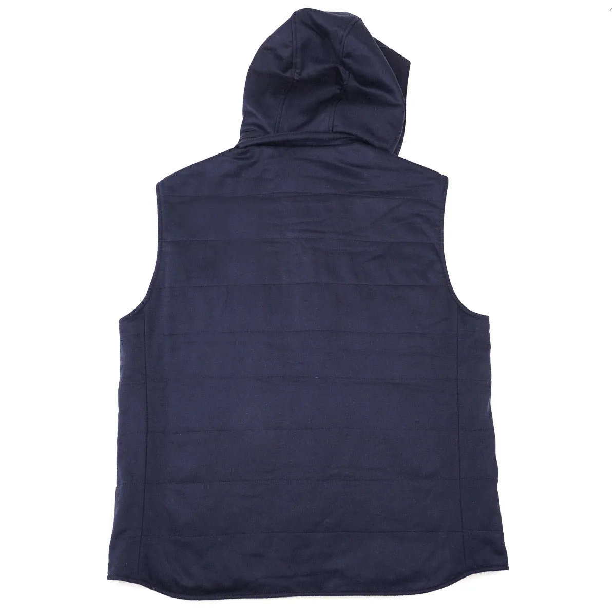 Maurizio Baldassari Flannel Cashmere Vest with Hood