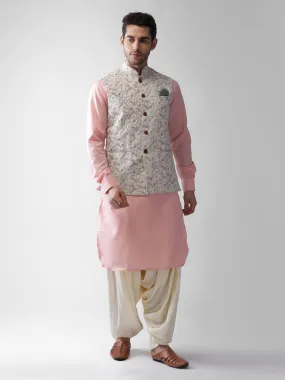 Men Multi Kurta Jacket Patiala  Set