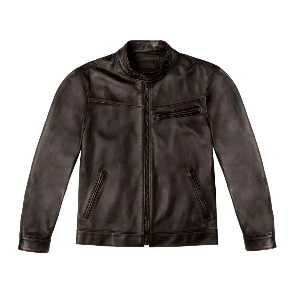 Mens Black Roadster Leather Jacket