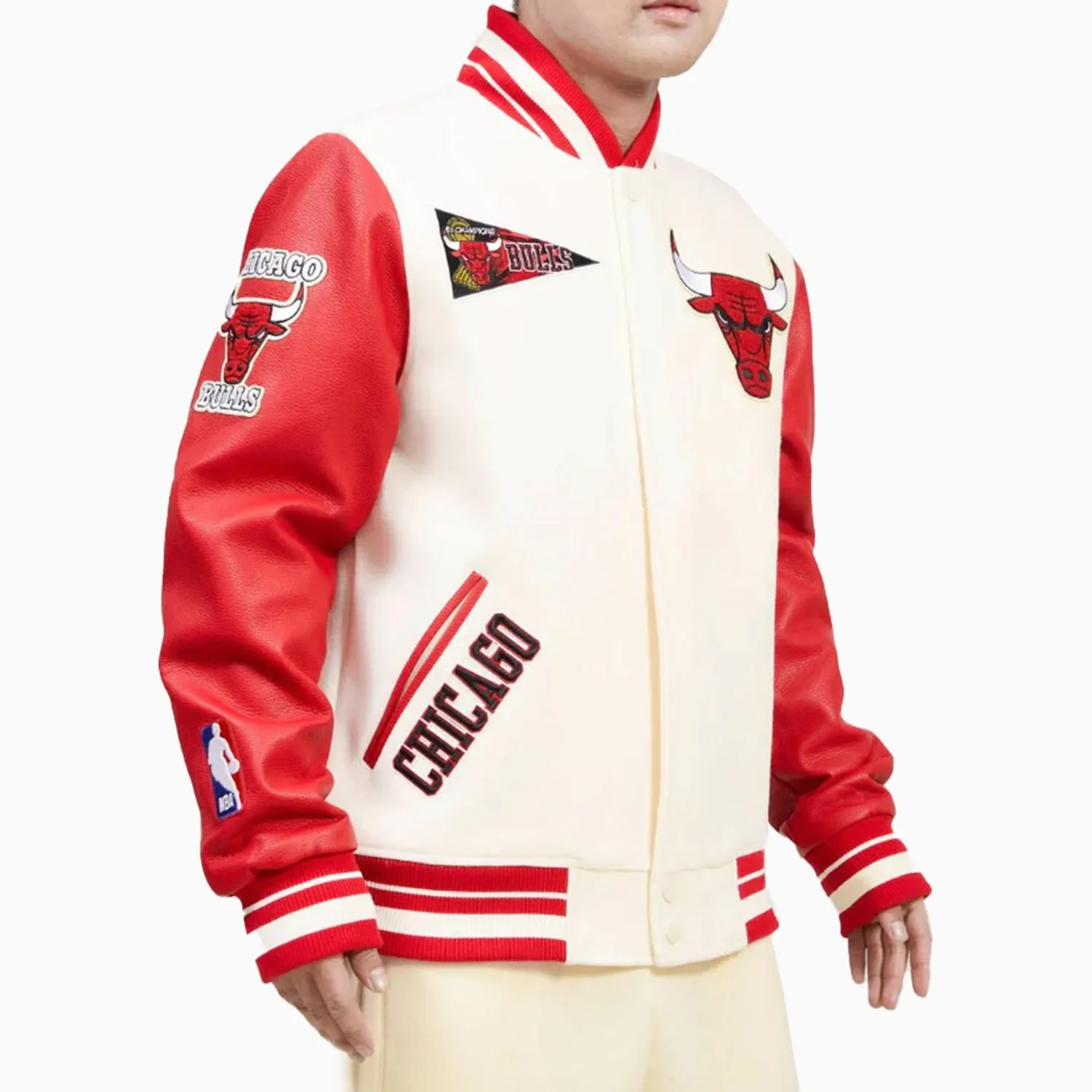 Men's Chicago Bulls NBA Wool Varsity Jacket