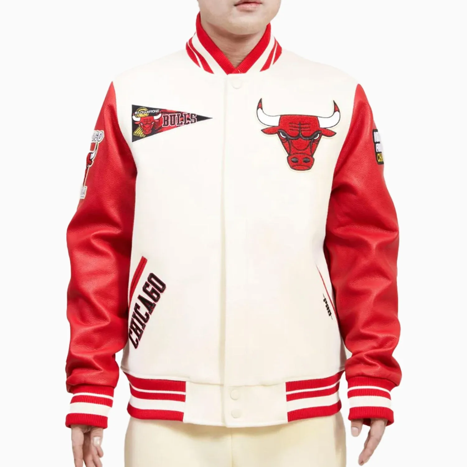 Men's Chicago Bulls NBA Wool Varsity Jacket