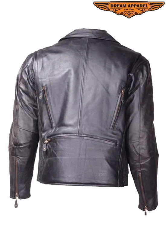 Men's Leather Motorcycle Jacket