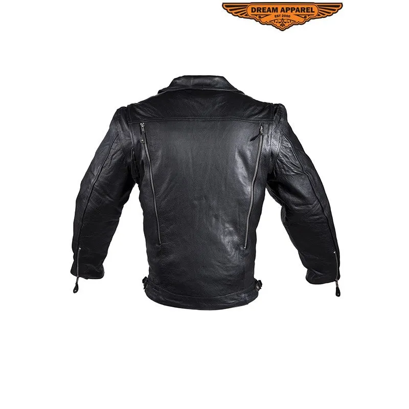 Mens Leather Motorcycle Jacket