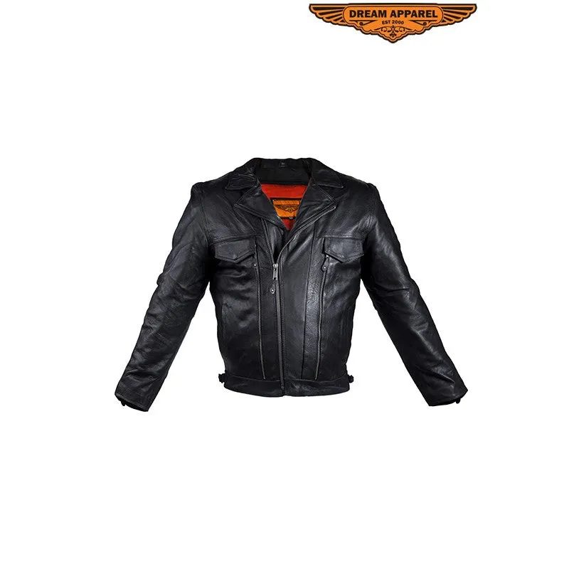 Mens Leather Motorcycle Jacket