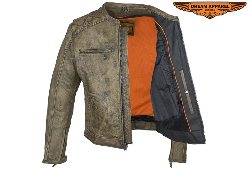 Mens Naked Brown Racer Jkt