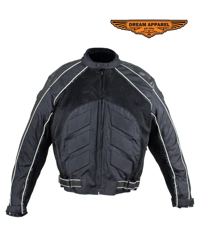 Mens Nylon & Mesh Leather Jacket