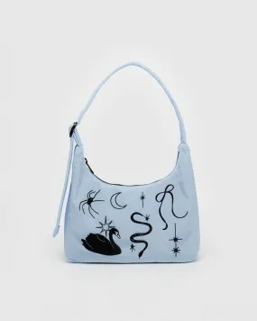 Mini Nylon Shoulder Bag - Embroidered Ballet Icons