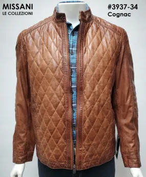 Missani Men's Quilted Front Jacket Cognac 393734 SS22