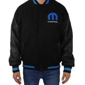 Mopar Men's Blue Rib Letterman Jacket