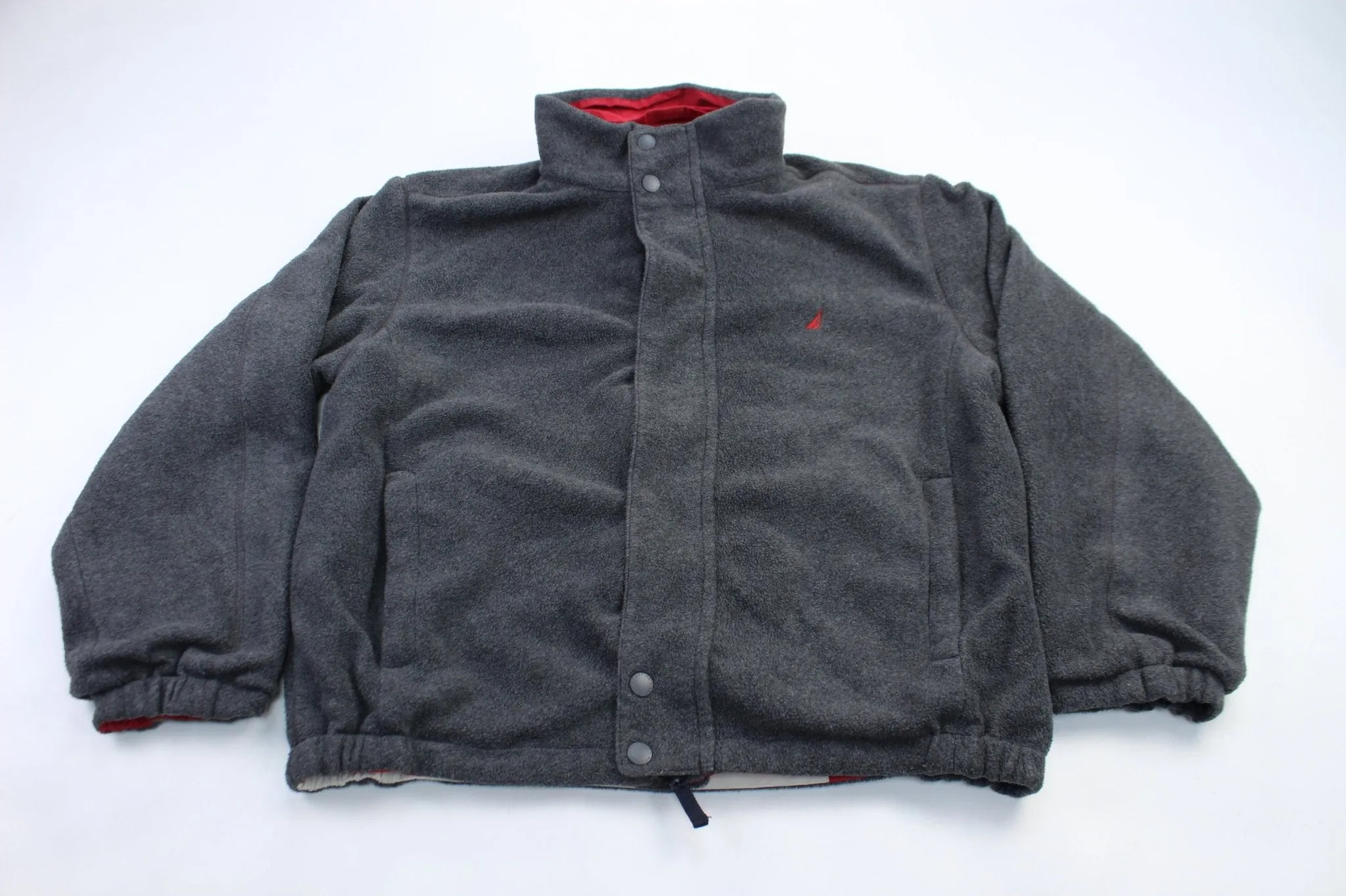 Nautica Embroidered Logo Reversible Fleece Jacket