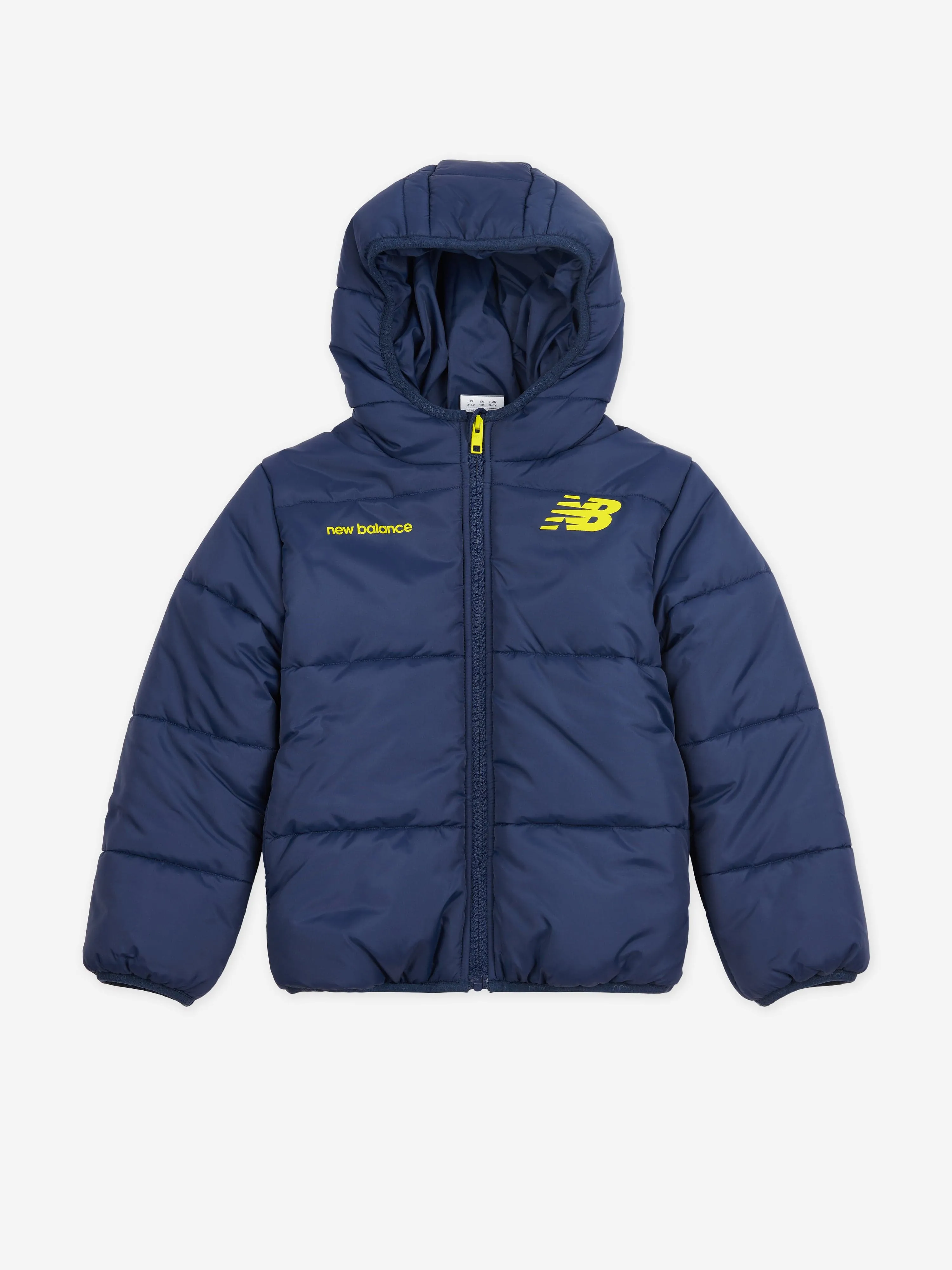 New Balance Baby Boys Bond Quilted Graphic Jacket in Navy