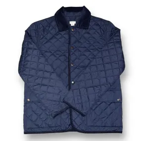 NEW! Boys Crewcuts Size 12 Snap-Up Navy Quilted Barn Jacket with Collar