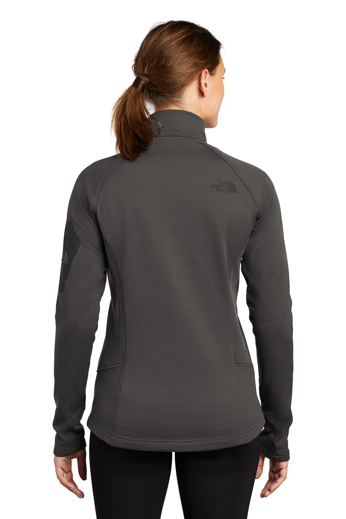 North Face Ladies Mountain Peaks Full-Zip Fleece Jacket Asphalt Grey