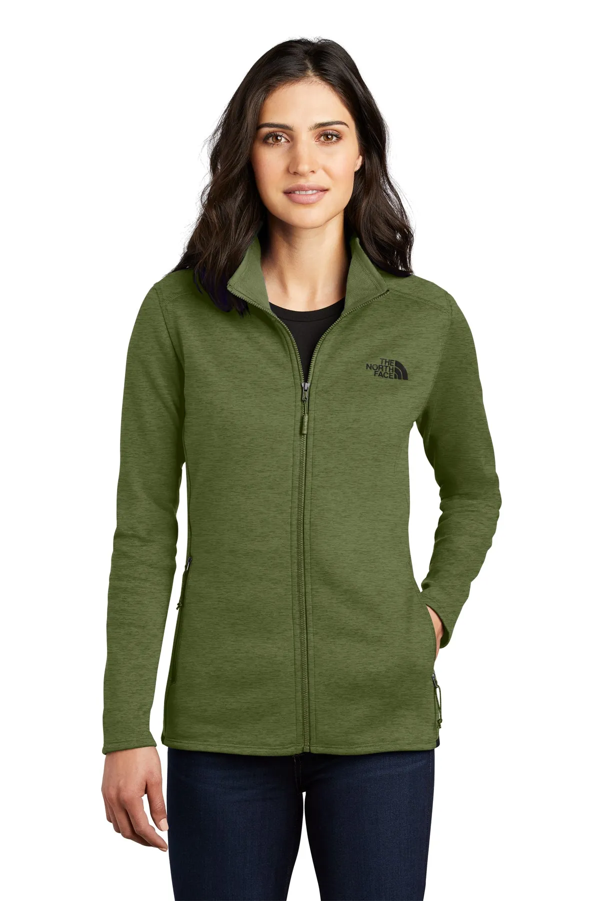 North Face Ladies Skyline Full-Zip Fleece Jacket Four Leaf Clover Heather