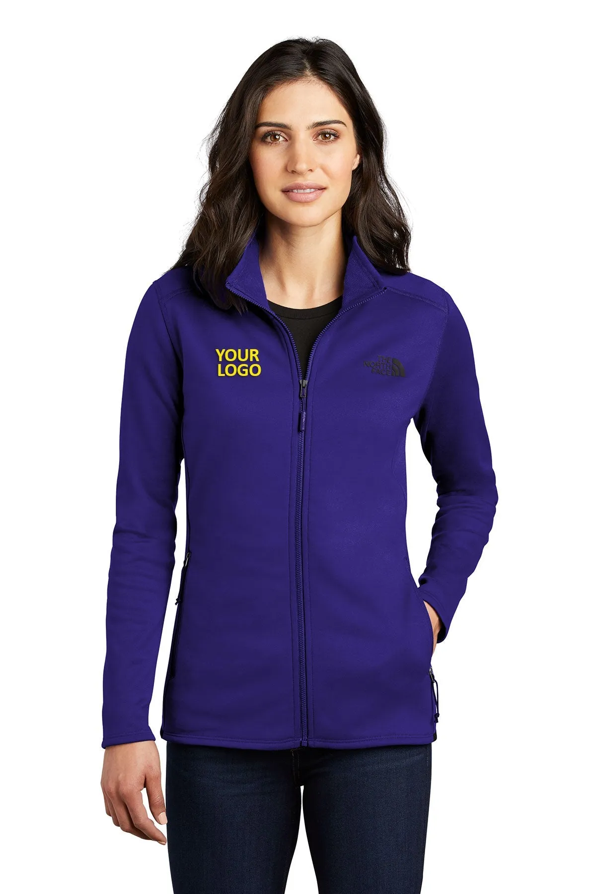 North Face Ladies Skyline Full-Zip Fleece Jacket Lapis Blue