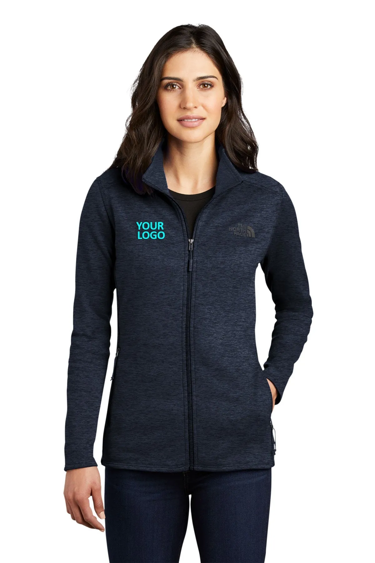 North Face Ladies Skyline Full-Zip Fleece Jacket Urban Navy Heather