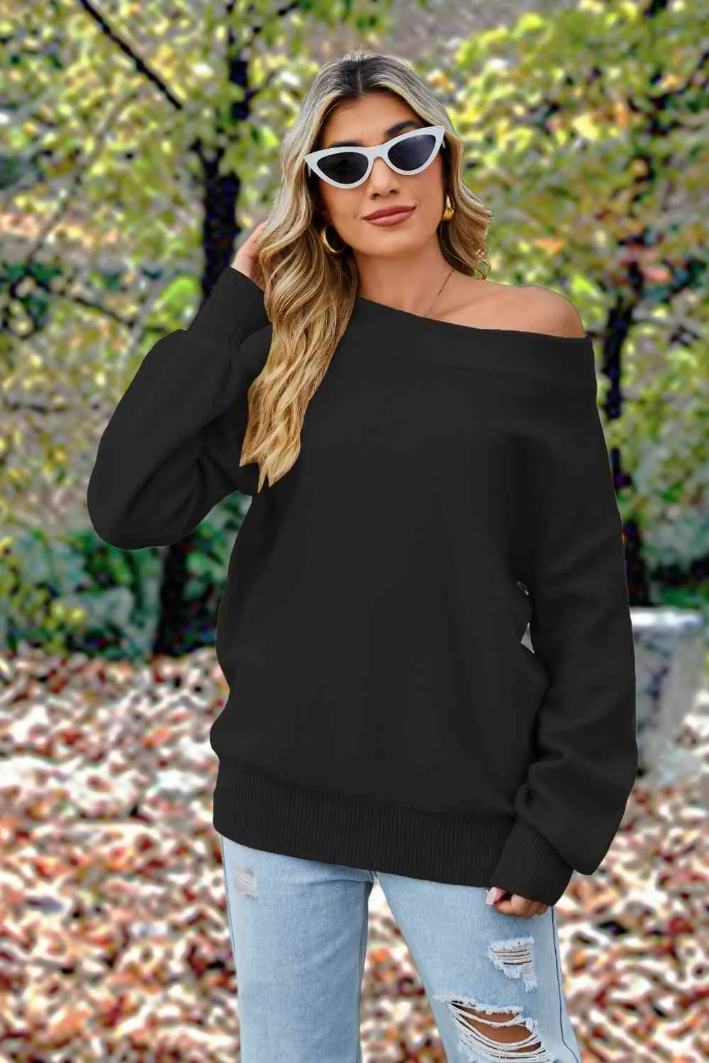 Off-Shoulder  Dropped Shoulder  Sweater