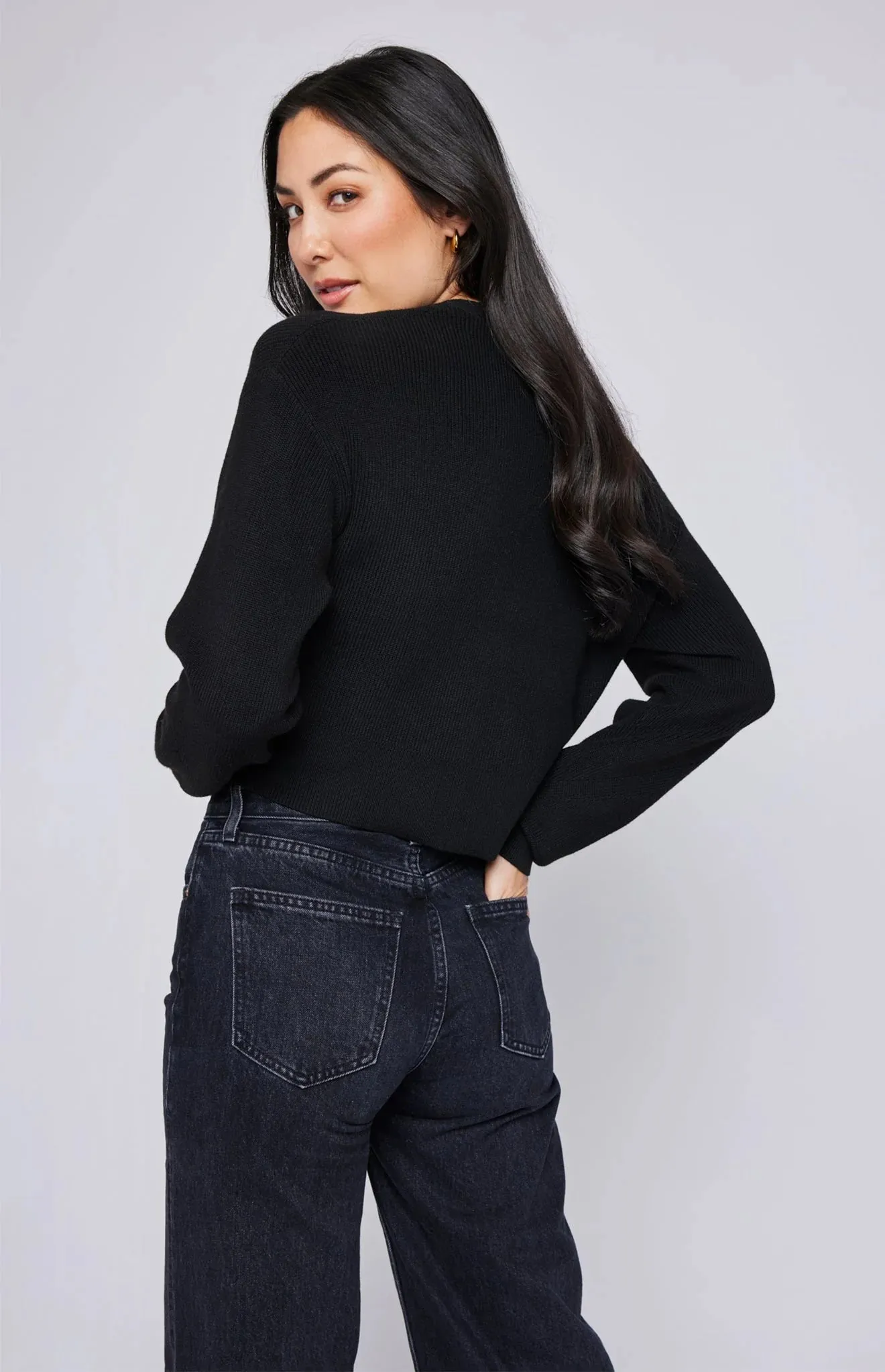 Orville L/S Cardi-Black