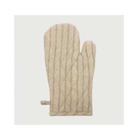 Oven Glove Provincial Stripe - Burnt Olive