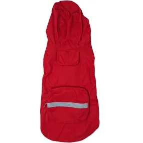 Packable Dog Raincoat Red