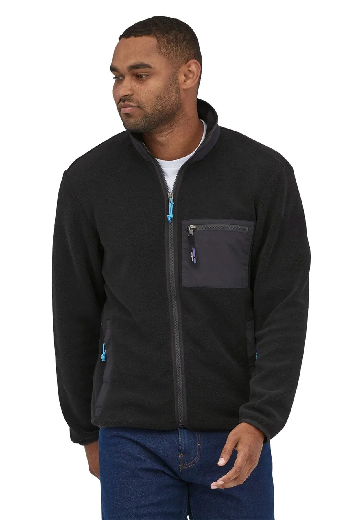 Patagonia Mens Classic Synchilla Custom Fleece Jackets, Black