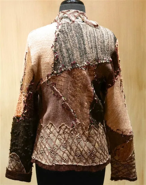 Pazuki Portcullis Multicolor Brown Sweater Jacket