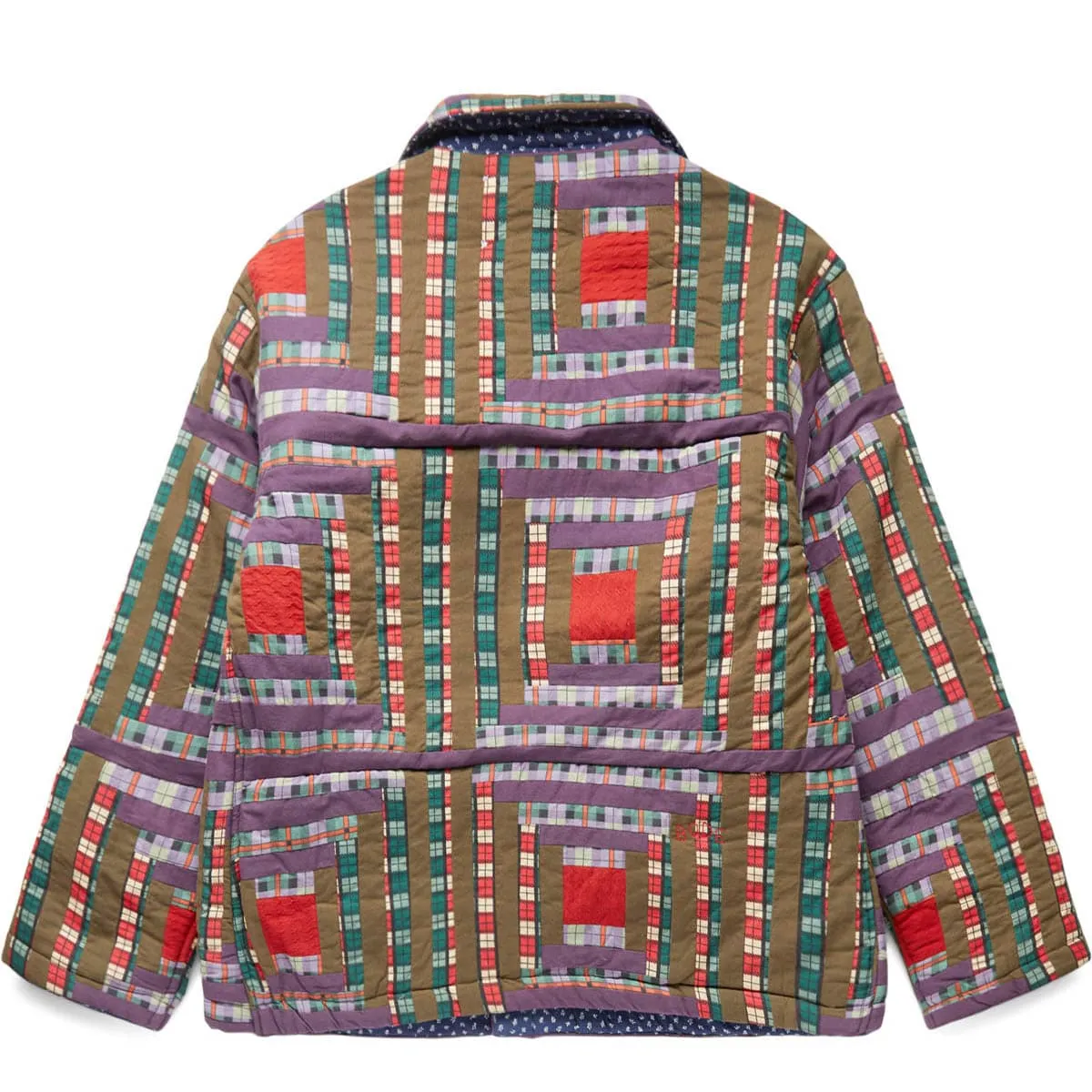 PLAID LOG CABIN QUILT JACKET