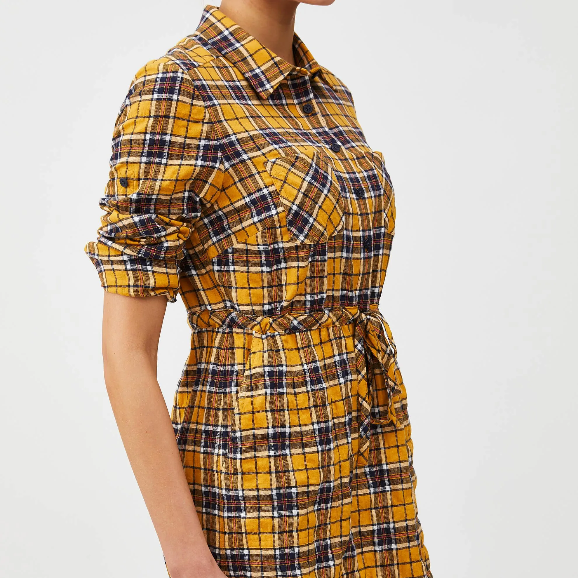 Plaid Shirtdress