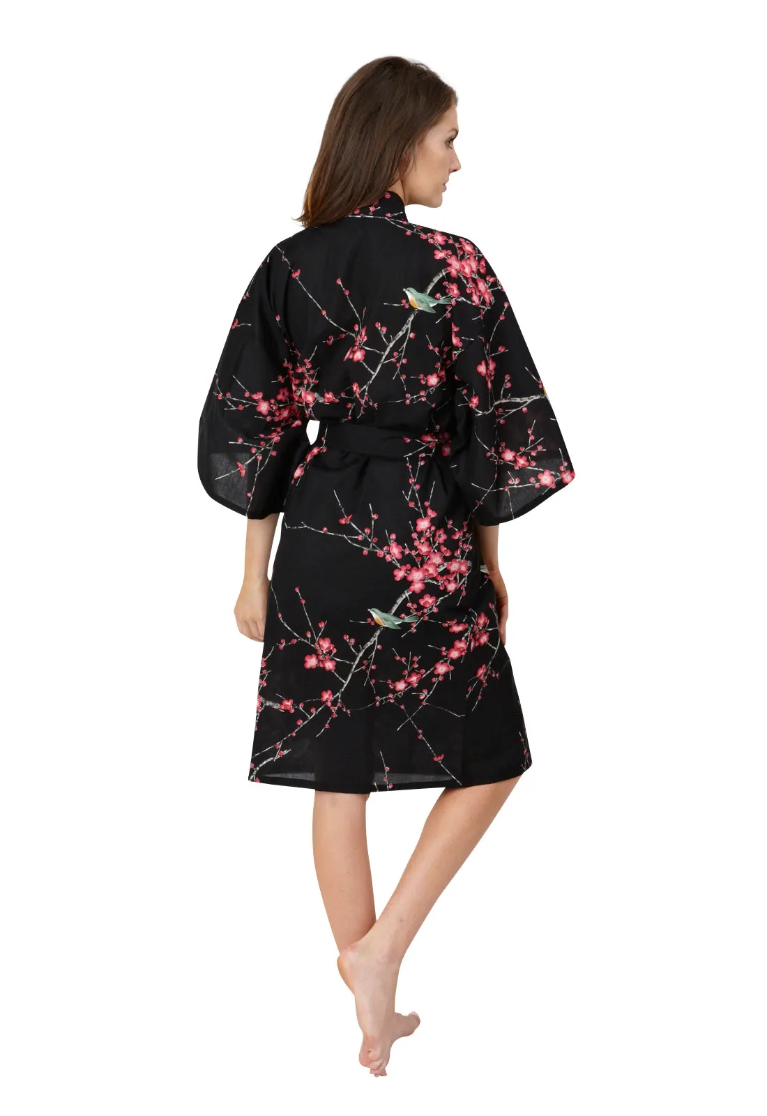 Plum & Warbler Short Cotton Kimono