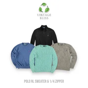 Polo Ralph Lauren Sweater's & 1/4 Zipper  (V24)