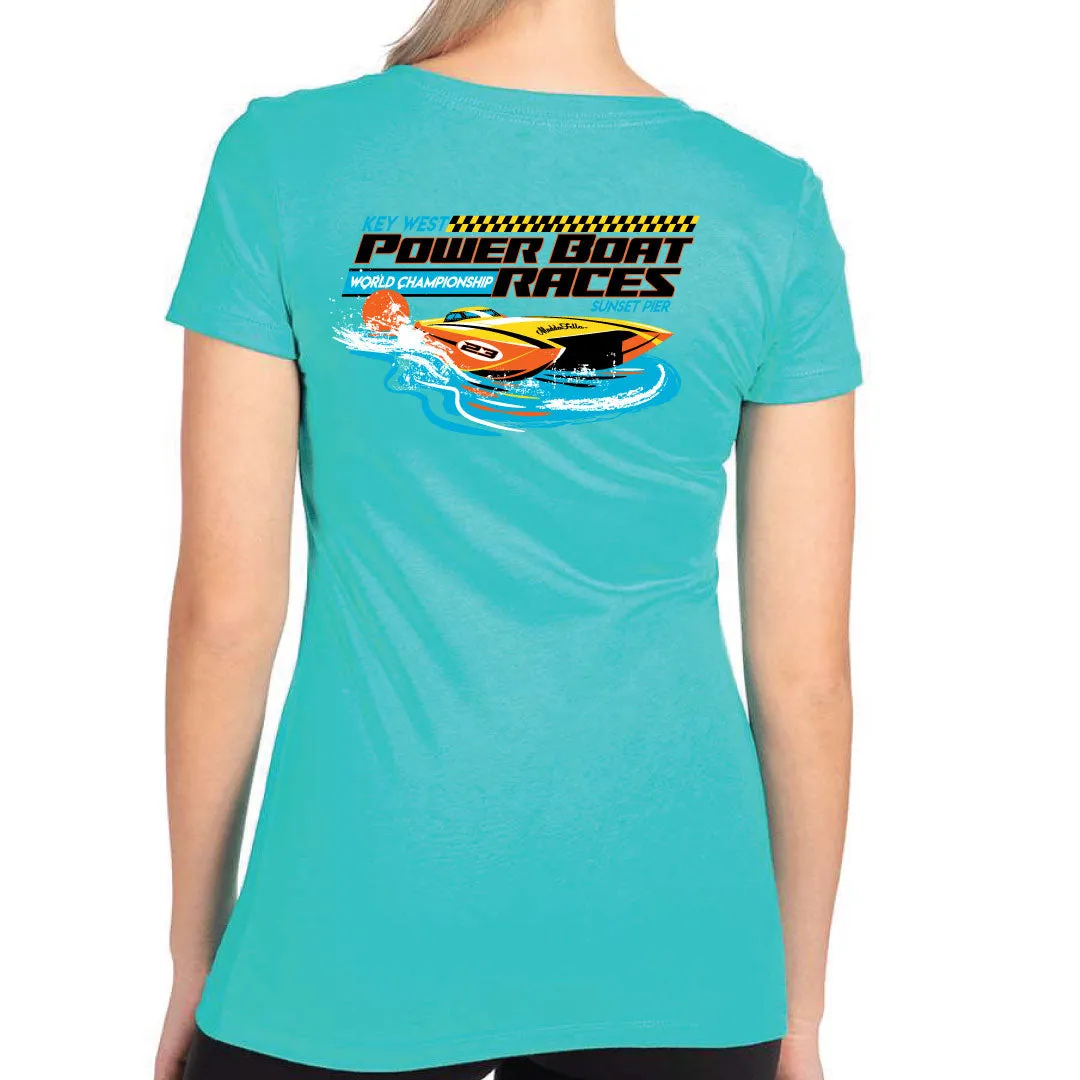 Power Boat Races Women's V-Neck