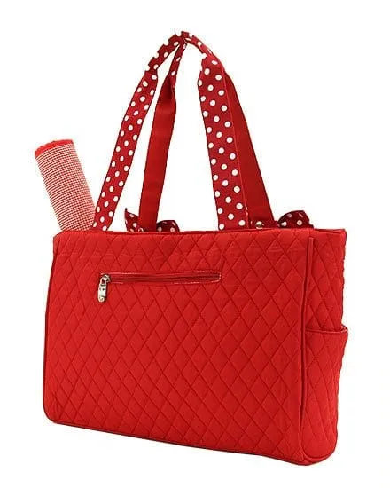 QSD2703 Quilted Solid Diaper Bag