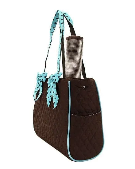 QSD2703 Quilted Solid Diaper Bag