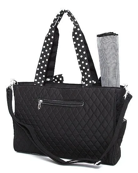 QSD2703 Quilted Solid Diaper Bag